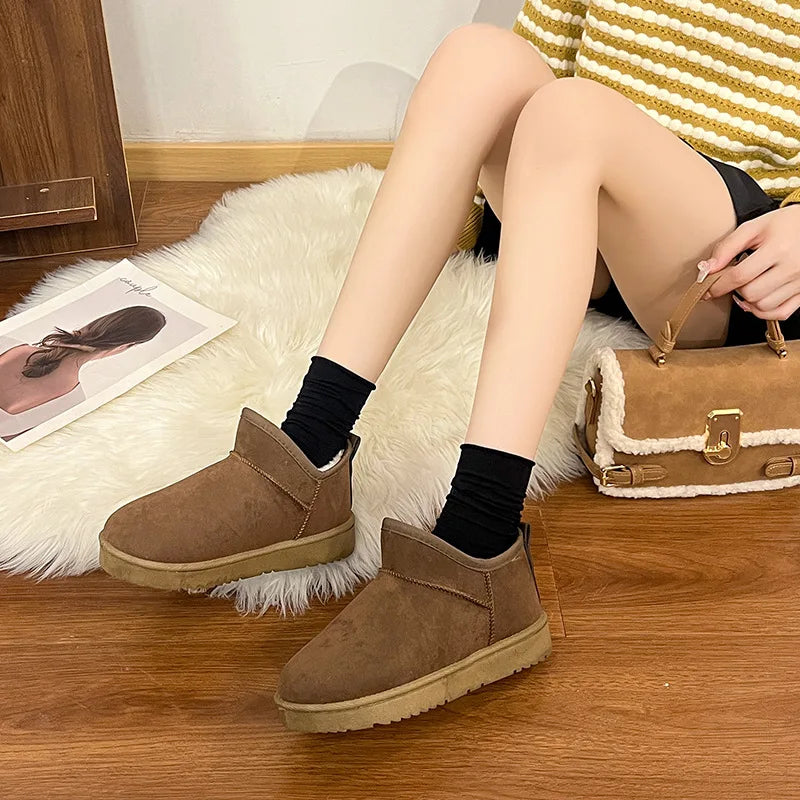 Lunivop New Classic Thickened Fluff Women's Snow Boots Comfort Warm Ankle Boots Women Autumn Winter Ladies Chunky Botas De Mujer