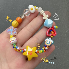 Lunivop  Handmade Elastic Rope Beaded Bracelet Wristband Cute Star Stretch Bracelet Jewelry Fashion Accessory for Women Girls