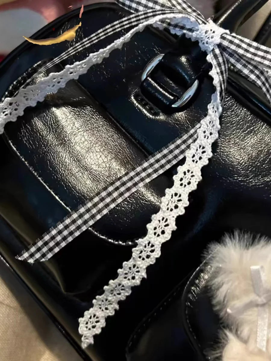Lunivop   Women's Handbag 2025 New Sle Ribbon oulder Commuter Bag Versatile Faionable Korean Sle PU Leather Bag