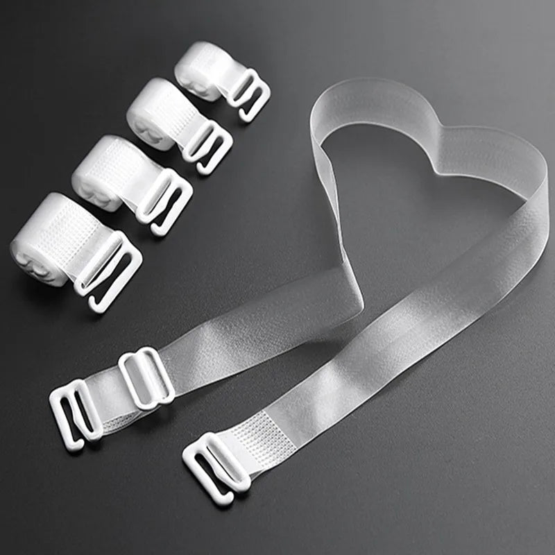Lunivop 1/3Pairs Invisible Bra Straps Metal Buckle Invisible Detachable Adjustable Shoulder Straps Elastic Silicone Bra Belt Accessories