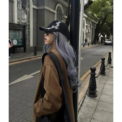 Lunivop New Vintage Blue Jeans Women High Waist Grunge Y2k 90s Streetwear Baggy Casual Korean Fashion Straight  Denim Trouser Women