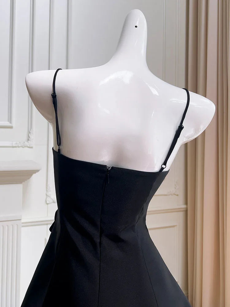 Lunivop Women's Diamond Spliced Dresses Strapless High Waist Sleeveless Slimming Elegant Dress Female Autumn 2025 New