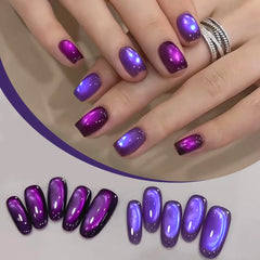 Lunivop  4Pcs 15ML Purple cat eye Nail Gel polish set Semi Permanent Nail Art Soaking UV LED Nail Salon DIY Nail Salon Gel
