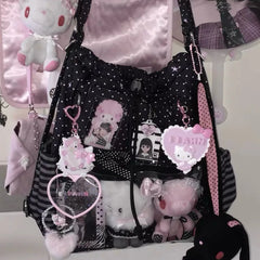Lunivop  New Polka Dot Pain Bag Handheld Large Capaci oulder Bag for Women Commuting Cosplay Con Adorable Girl Bag