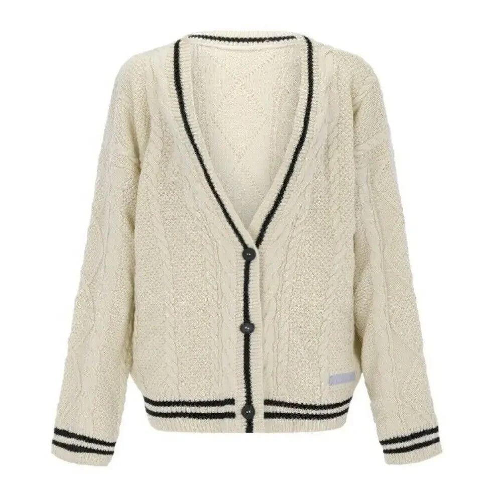 Lunivop Folklore Cardigan with Star Embroidery Button Up Oversized Knit Jacket Cardigan Sweater Women Teenage Girls TS Concert Outfit