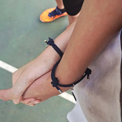 Lunivop  2Pcs Fashion Star Moon Magnetic Pendant Couple Bracelets for Women Handmade Rope Chain Bracelet Friendship Minimalist Jewelry