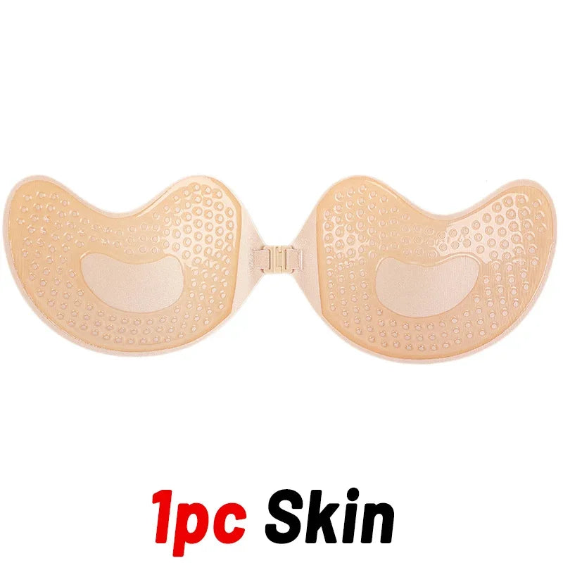 Lunivop Invisible Push Up Bras for Women Silicone Adhesive Stick Bra Pads Girls Summer Strapless Nipple Cover Wedding Lingerie Underwear