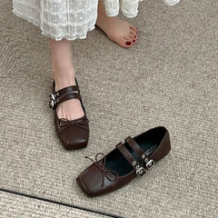 Lunivop  Designer Spring Women Mary Jane Shoes Fashion Square Toe Ladies Comfort Soft Sole Flats Women's Comfort Ballerinas Shoes