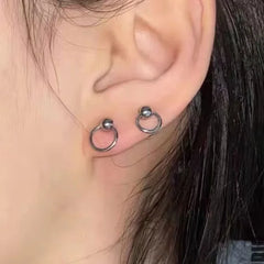 Lunivop  1PC 316L Surgical Steel Labret with Slave Ring Ball Lip Stud Ear Cartilage Tragus Helix Earring Daith Lobe Body Piercing Jewelry