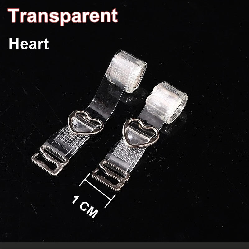 Lunivop 1/3Pairs Invisible Bra Straps Metal Buckle Invisible Detachable Adjustable Shoulder Straps Elastic Silicone Bra Belt Accessories