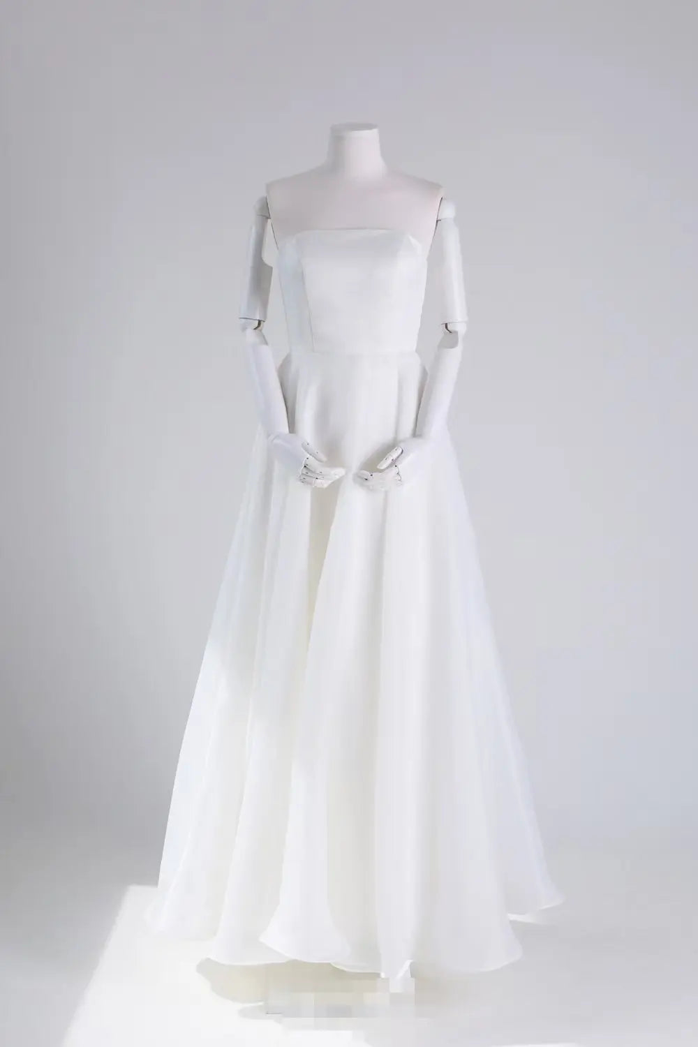 Lunivop  White Luxury Satin Looked Wedding Dresses for Bride Women Eelegant Sexy Strapless Long Prom Party Evening Dress Vestidos