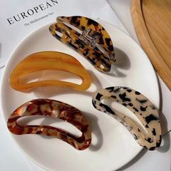 Lunivop  Women Fashion Hair Clip Claws Korean Style Acetate Leopard Print Hair Clips Large Claw Clip for Girl Fashion Accessories Gifts