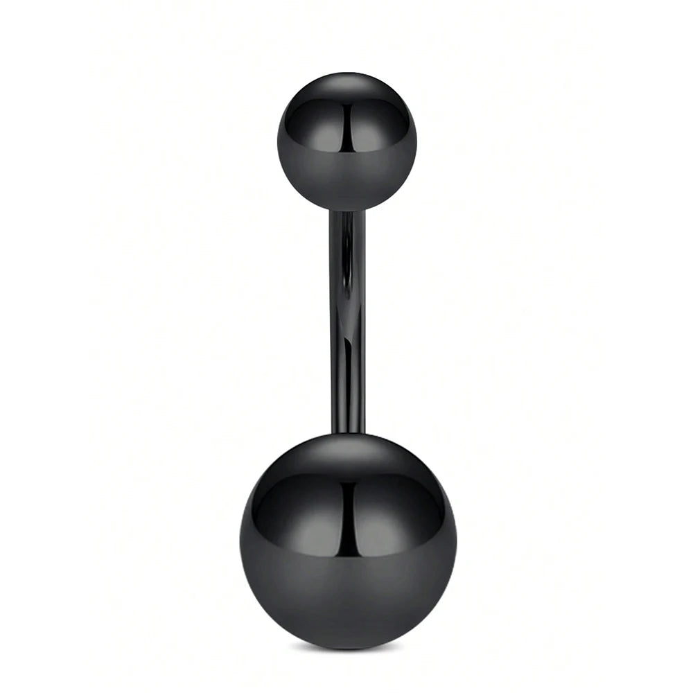 Lunivop  1Pcs Black Belly Button Ring Belly Rings Stainless Steel Belly Button Ring Hypoallergenic Clicker Belly Button Ring Navel Rings