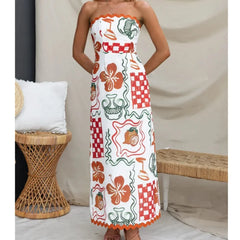 Lunivop  Hot Selling Spring and Summer New Fashionable Chest Hugging Pleated Casual Dress INS Holiday Loose Women's Dress