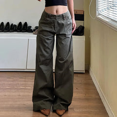 Lunivop Low Waisted Flare Jeans Streetwear 2000s Clothes Y2k Women Bottom Belted Cargo  Vintage Denim Pants P67-DI27