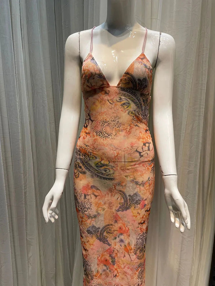 Lunivop Fashion Women Dress Sleeveless V Neck Backless Butterfly Female Summer Beach Vacation Party Dresses New Tide