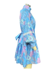 Lunivop  Summer Print Waist Pleated Backless Dress Women Bohomian Elegant Off Shoulder Puff Sleeve Party Long Maxi Dresses