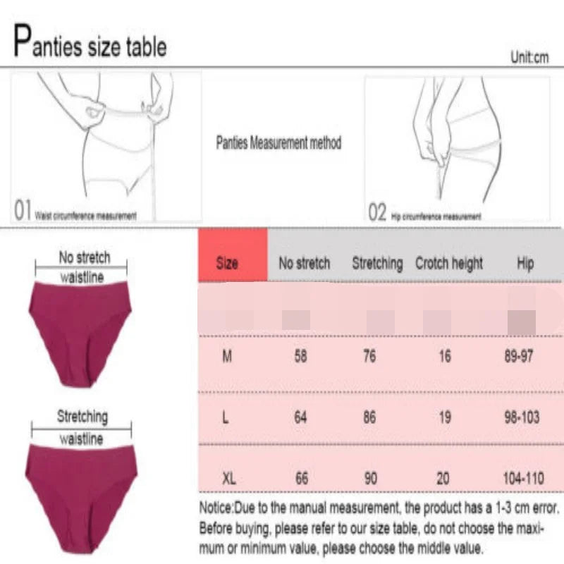 Lunivop Women Seamless Panties Summer Ultra-Thin Breathable Ice Silk Panties Briefs Female Girl Large Size Sexy Lingerie Panty Underwear