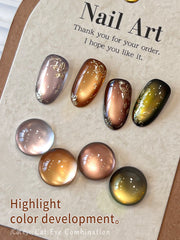 Lunivop  4Pcs 15ML Brown cat eye Nail Gel polish set Semi Permanent Nail Art Soaking UV LED Nail Salon DIY Nail Salon Gel