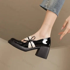 Lunivop Platform Mary Jane Shoes New Women's Shoes Women Thick Heels Designer Bowknot Lolita Shoes Round Toe Ankle Strap Pumps