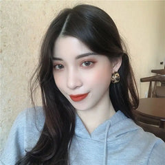 Lunivop Korean New Simple Temperament Circle Earrings Fashion Small Versatile Earrings Women's Jewelry