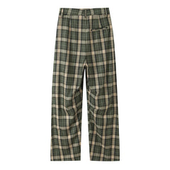 Lunivop  Plaid Wide Leg Pants for Women Mid Waist Loose Pants Woman Streetwear Casual Women's Pants Holiday Vintage Trousers Womens