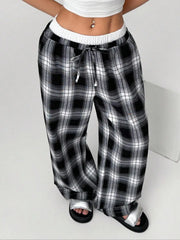 Lunivop  New Fashion Casual Women's trousers Spring and Autumn High Waist Striped Loose Wide Leg Pants
