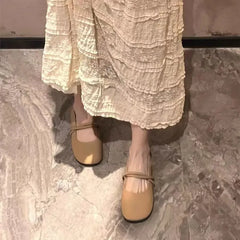 Lunivop  Woman Flats Office Moccasins Beige With Heel Shoes for Women Solid Color Summer Cheap Liquidation Beau Today Popular 39