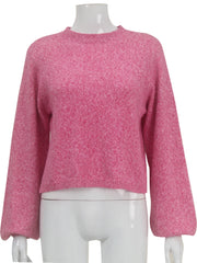 Lunivop  Women's Sweater Fashion Cute Vintage Solid Backless Knitted Pullovers Knitwear Long Sleeves O-Neck Female Chic Lady Tops