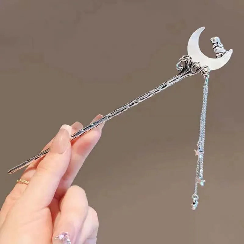 Lunivop  Fashion Moon Tassel Hair Stick For Women Classic Star Hair Stick Cheongsam Hanfu Headwear Hair Accessories