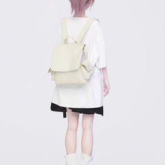 Lunivop  Ins Solid Color Student Backpack Commuter Backpacks black bag tote bag