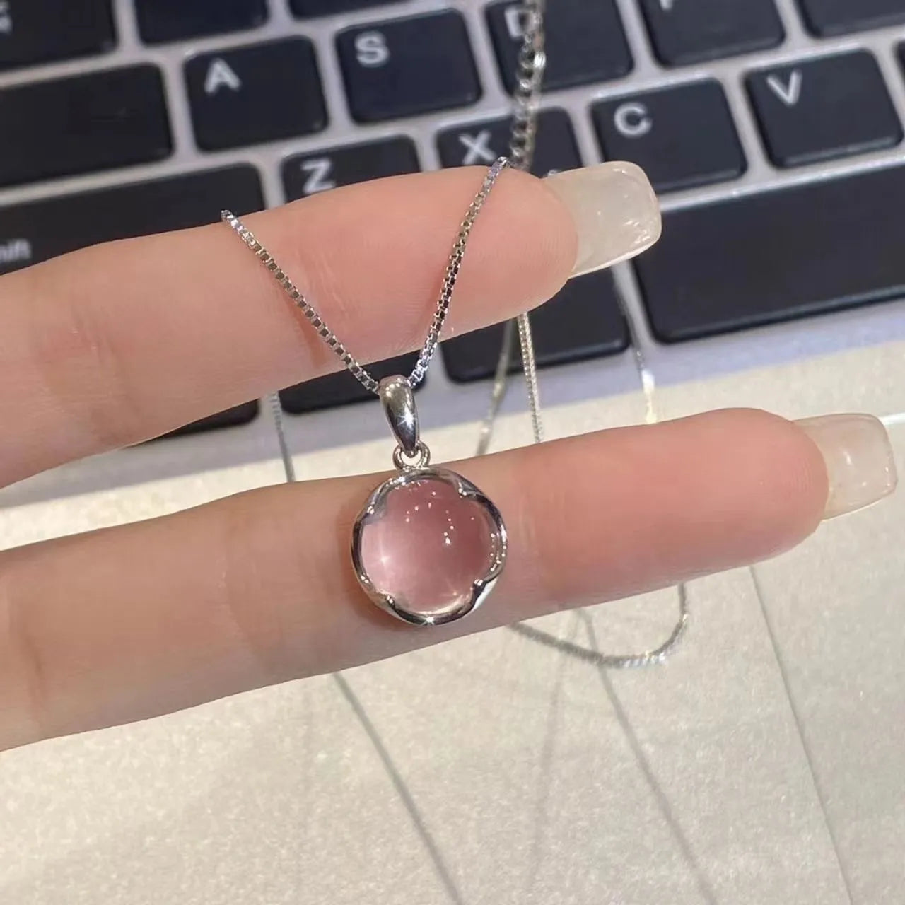 Lunivop Blue Crystal Water Drop Pendant Necklaces For Women Short Clavicle Chain Choker Jewelry Girl