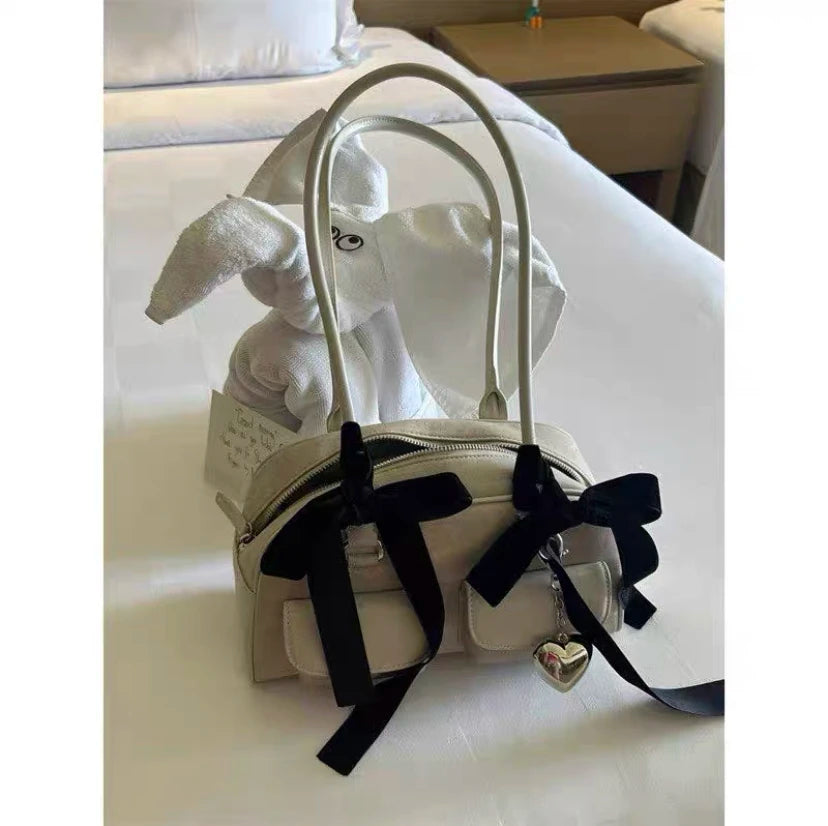 Lunivop   Women's Handbag 2025 New Sle Ribbon oulder Commuter Bag Versatile Faionable Korean Sle PU Leather Bag