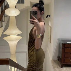 Lunivop  Cross Ruched Bodycon Mini Dress Sexy V Neck Spaghetti Straps Backless Hipster Slim Party Clubwear Women Solid Casual Streetwear