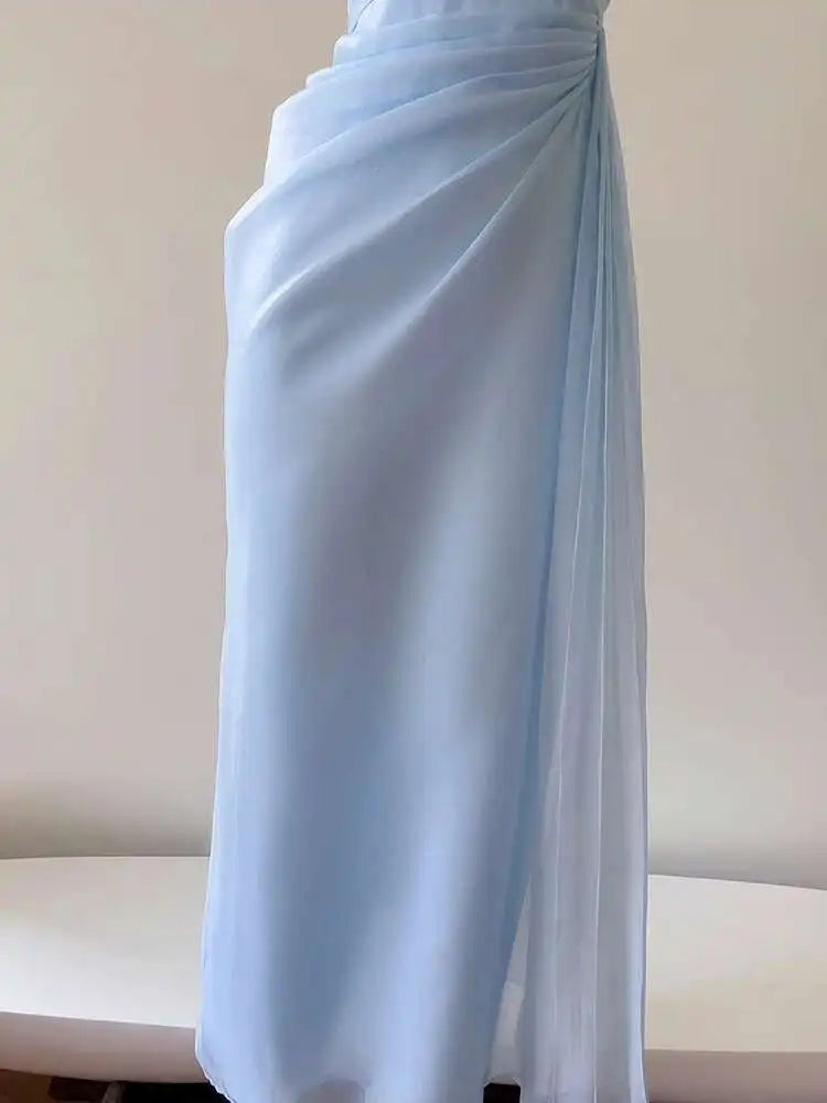 Lunivop Solid Minimalist Folds Design Dresses For Women Square Collar High Waist Sleeveless Elegant  Dress Autumn 2025