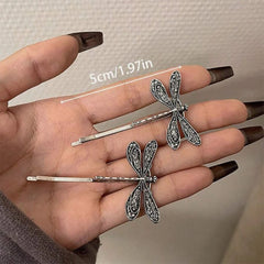 Lunivop  2Pcs/Set Fashion Vintage Dragonfly Barrettes Hairpin Hair Clips For Women Girls Headwear Bangs Side Hair Accessories