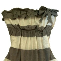 Lunivop  Euramerican Sweet Draped Bow Strapless A-line Tops Y2k Aesthetic Constrast Color Striped Camisole Harajuku Punk Girl Tops