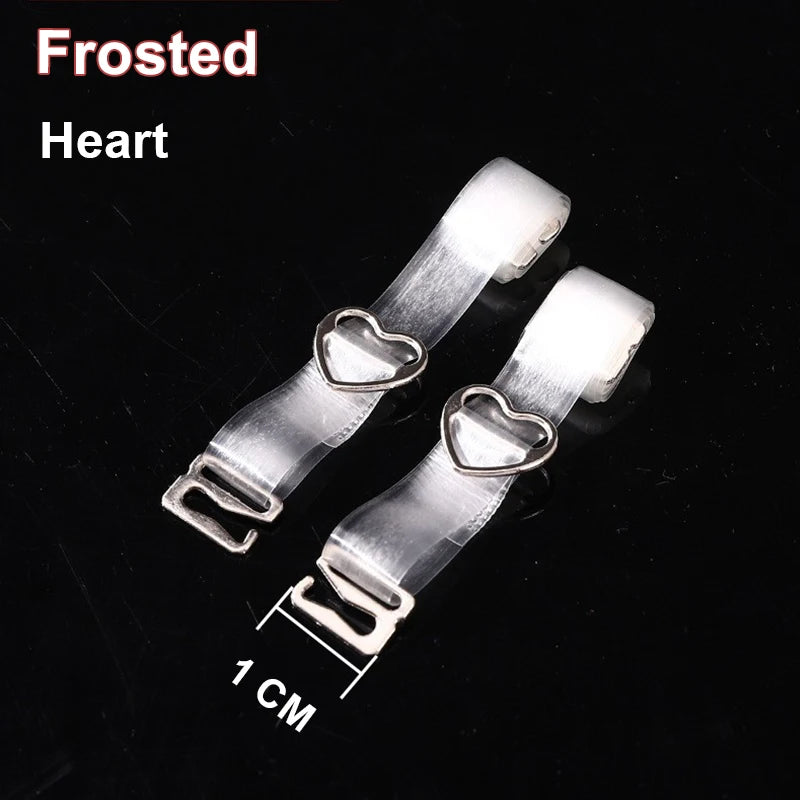 Lunivop 1/3Pairs Invisible Bra Straps Metal Buckle Invisible Detachable Adjustable Shoulder Straps Elastic Silicone Bra Belt Accessories