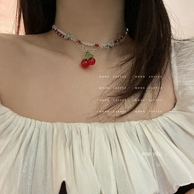 Lunivop New Korea Summer Lovely Colorful Flowers Daisy Transparent Crystal Beading Strand Short Choker Necklace for Women