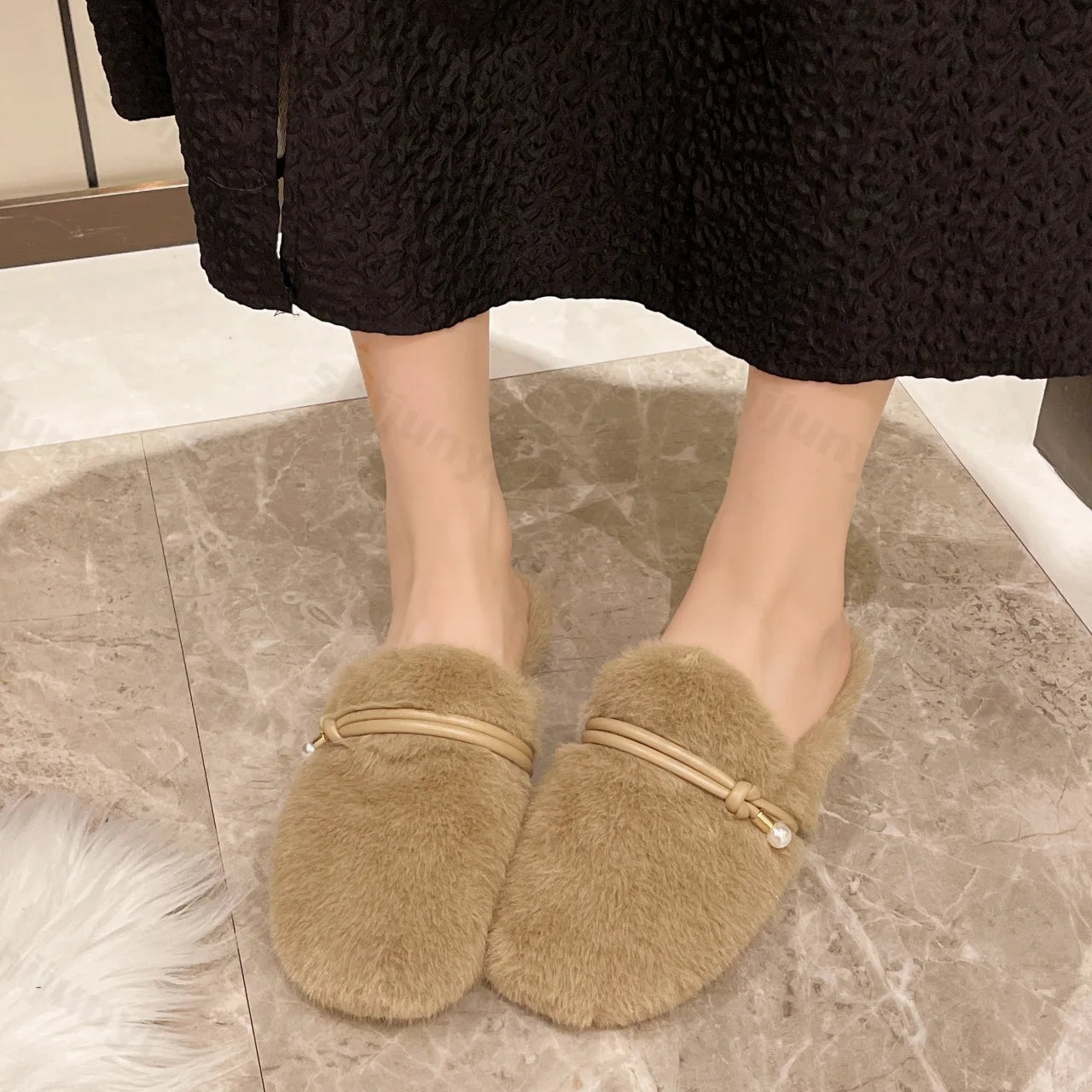 Lunivop Cotton Slippers Women Autumn Winter New Warm Footwear Home Slippers Fashion Outer Wear Women's Flat Shoes Zapatos De Mujer