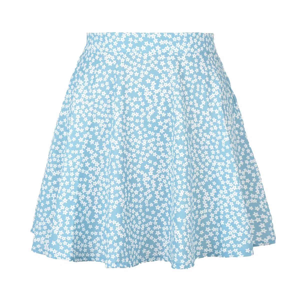 Lunivop  Summer new women' floral print skirt high waist umbrella mini skirt Female invisible zipper chiffon print short skirt women