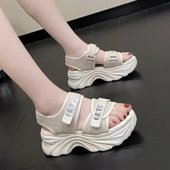 Lunivop Summer New Sports Sandals for Women Flat Bottomed Beach Shoes Thick Soled Casual Women Shoes Sandalias De Mujer