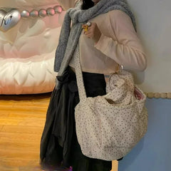 Lunivop  Fashion Women Mommy Commuting Bags Floral Cloth Large Capacity Multifunctional Crossbody Bag