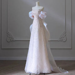 Lunivop Heavy shoulder temperament light luxury small fish tail welcome banquet dress