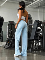 Lunivop  New High Waist Yoga Pants Women's Loose Fit Pilates Fitness Sports Long Trousers Comfortable Drape Straight Leg Pants Streetwear