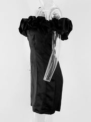 Lunivop  Sexy backless mini black white summer dress womens elegant ruffles evening party dresses bodycon club birthday dress vestidos