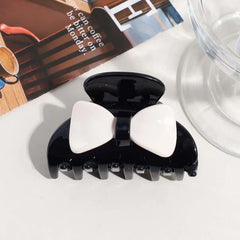 Lunivop  Korean Black Bowkont Hair Claw For Women Minimalist Shark Clip Back Head Hair Clip Daily Party Cute Hair Accessories