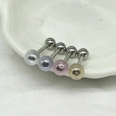 Lunivop Zircon Round Ball Tongue Stud Body Jewelry Tongue Piercing Bar Nipple Barbell Septum Piercing