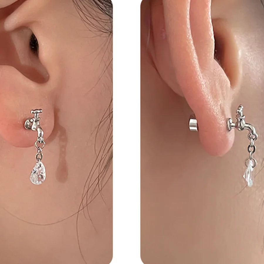 Lunivop New Fashion Simple Heart Butterfly Star Earrings for Women Exquisite Stainless Steel Studs Sweet Niche Design Party Jewelry