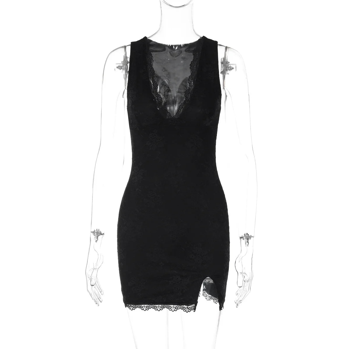 Lunivop Gtpdpllt Lace Deep V Backless Sexy Dresses For Women Short Nightclub Party Dress Sleeveless Bodycon Mini Summer Vestidos